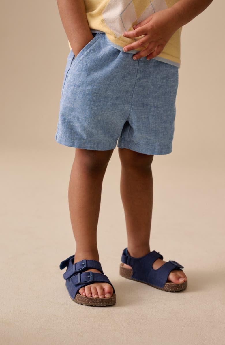NEXT Kids' Linen & Cotton Shorts, Alternate, color, Blue