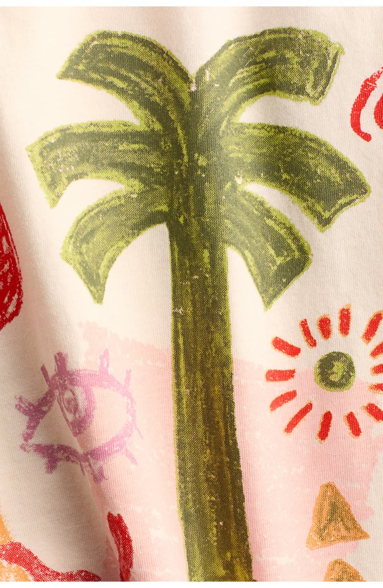 H&M Oversized t-shirt with printed motif, Alternate, color, Cream/Pacha