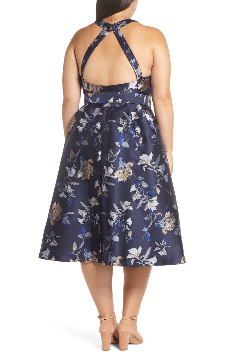 1901 Belted Fit & Flare Party Dress, Alternate, color, 