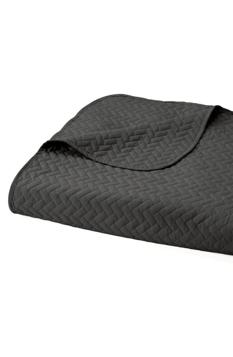 HOMESPUN All Season Herringbone Stitch Down Alternative Quilt & Sham Set, Alternate, color, Gray