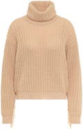 Maison Common Fringed Turtle Neck Pullover