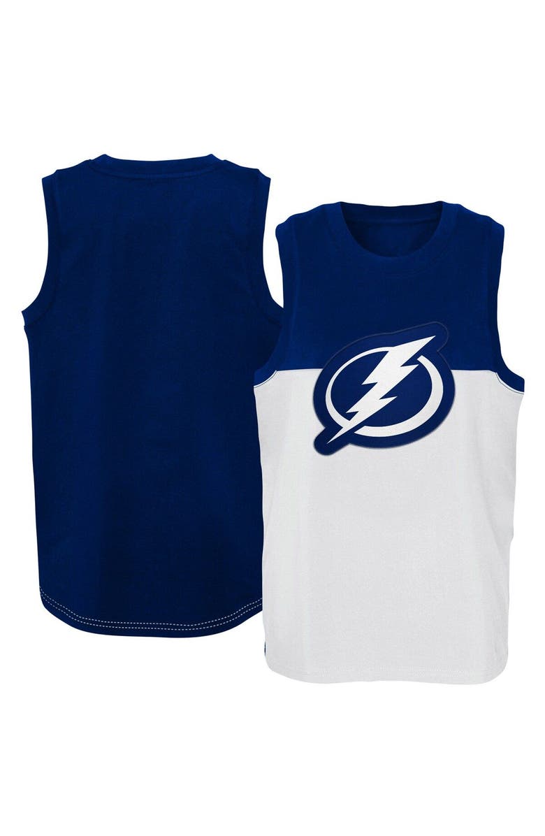 Outerstuff Youth White/Blue Tampa Bay Lightning Revitalize Tank Top, Main, color, White