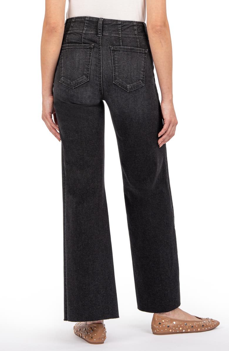 KUT from the Kloth Meg Raw Hem High Waist Ankle Wide Leg Utility Jeans, Alternate, color,
