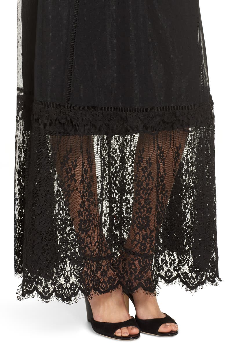 Harlyn Mixed Lace Gown, Alternate, color,