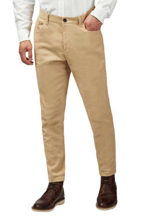 Ben Sherman Slim Tapered Leg 5-Pocket Pants in Stone 