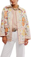 Free People Avery Beaded Embroidered Cotton Jacket