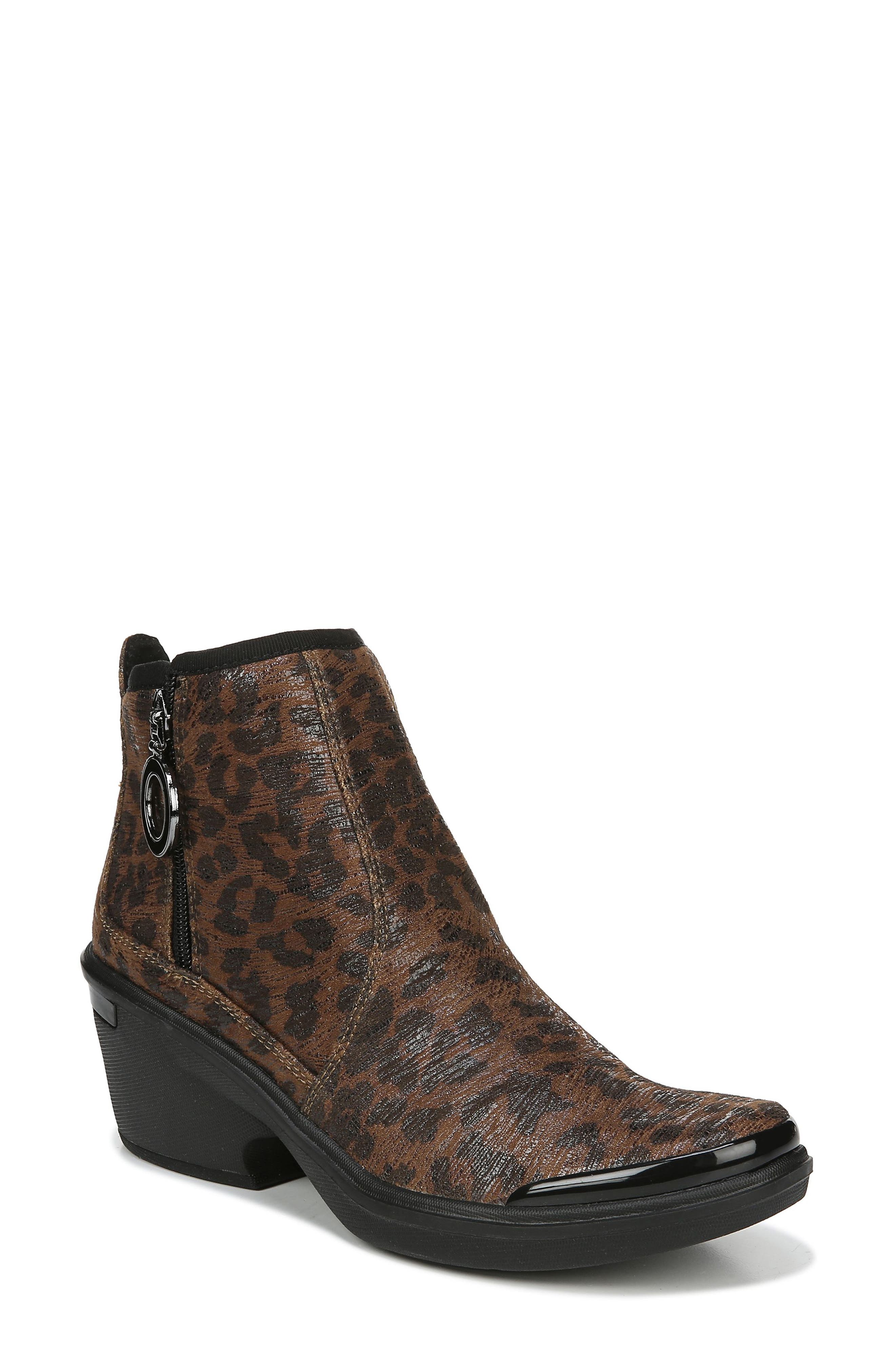Tease Bootie, Main, color, BROWN LEOPARD FABRIC