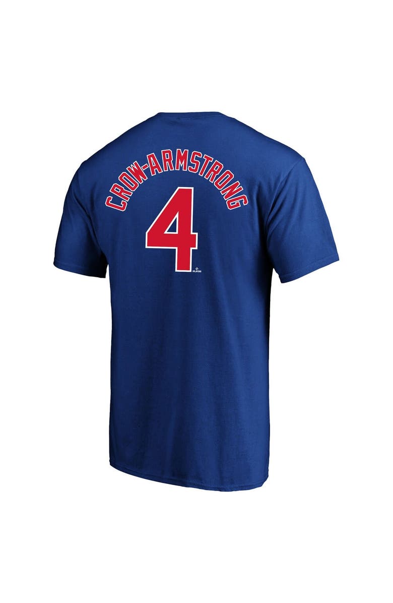 FANATICS Men's Fanatics Pete Crow-Armstrong Royal Chicago Cubs Big & Tall Name & Number T-Shirt, Alternate, color, Royal