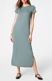 SPANX® AirEssentials Stripe Side Slit Maxi Dress
