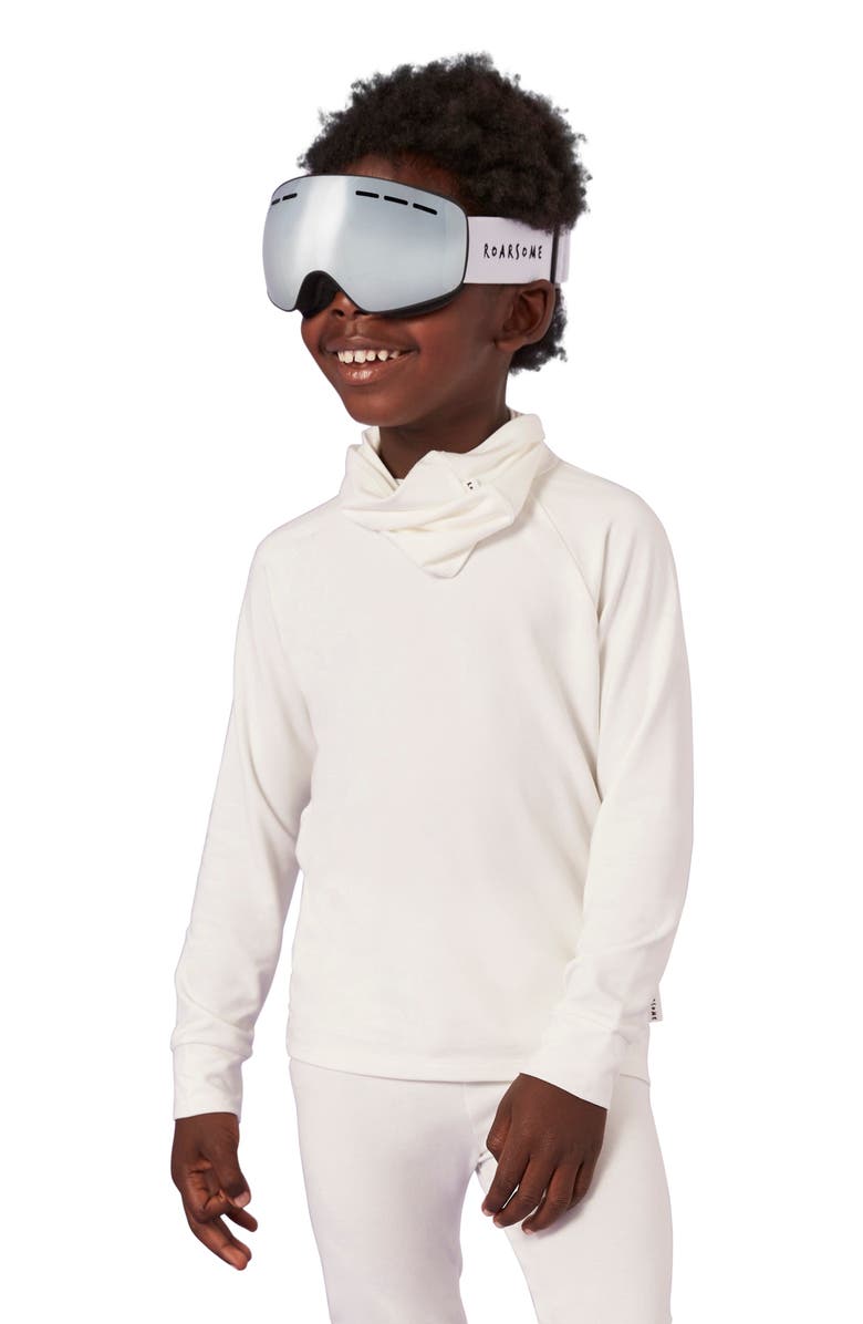 Roarsome Long Sleeve Base Layer, Main, color, White