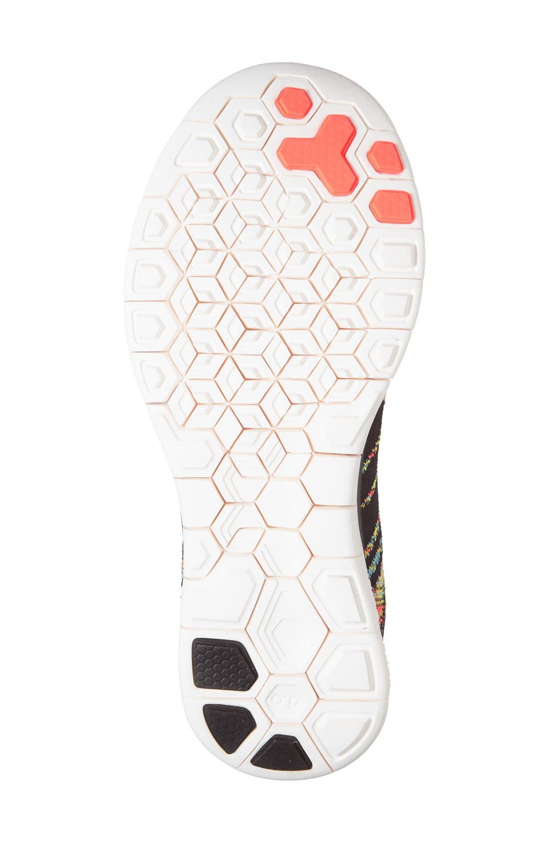 'Free 4.0 Flyknit' Running Shoe, Alternate, color, BLACK/ ORANGE/ BLUE
