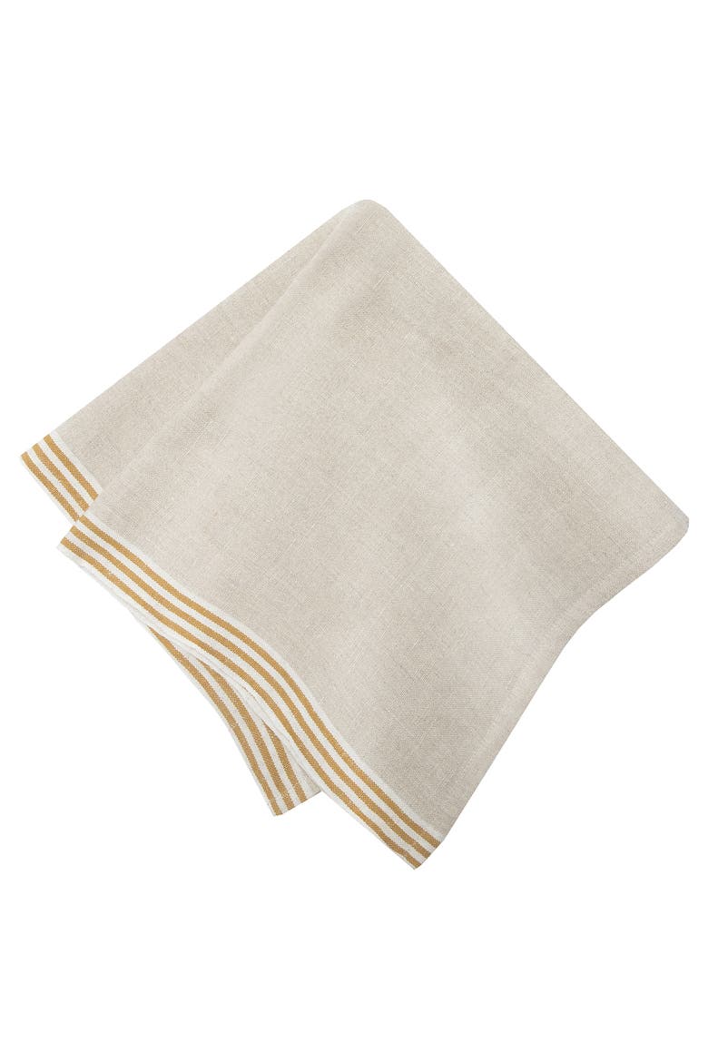 Alsace Napkins - Set of 4, Alternate, color, Natural, Mustard 20" x 20"