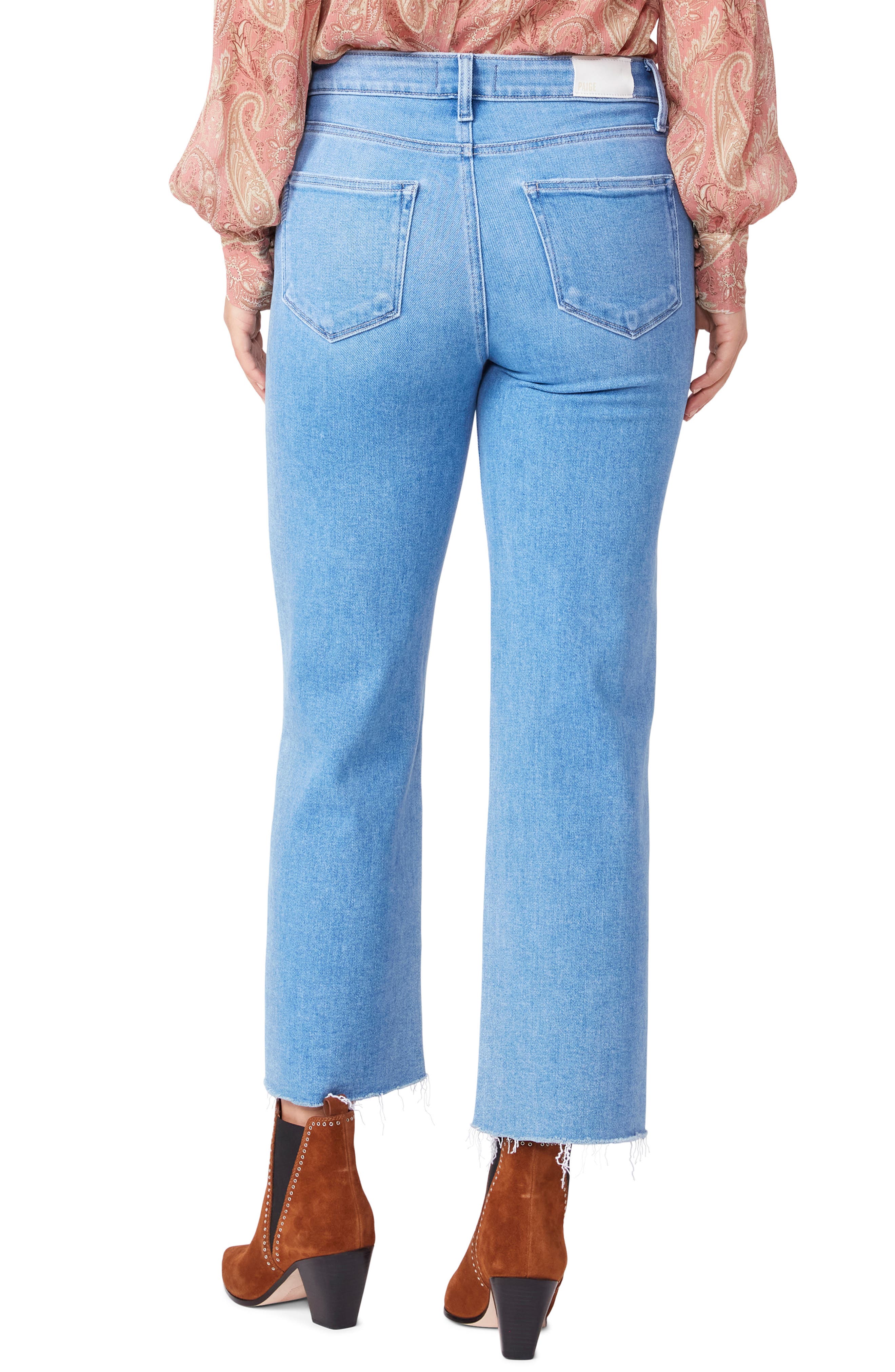 Nellie High Waist Fray Hem Crop Denim Trousers - image 2