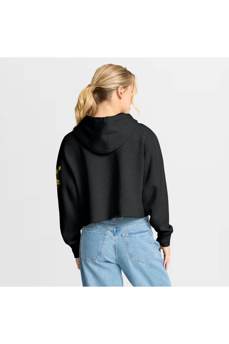 Women's Fanatics Black Pittsburgh Steelers Oversized Hometown Heritage Cropped Hoodie, Alternate, color, Black