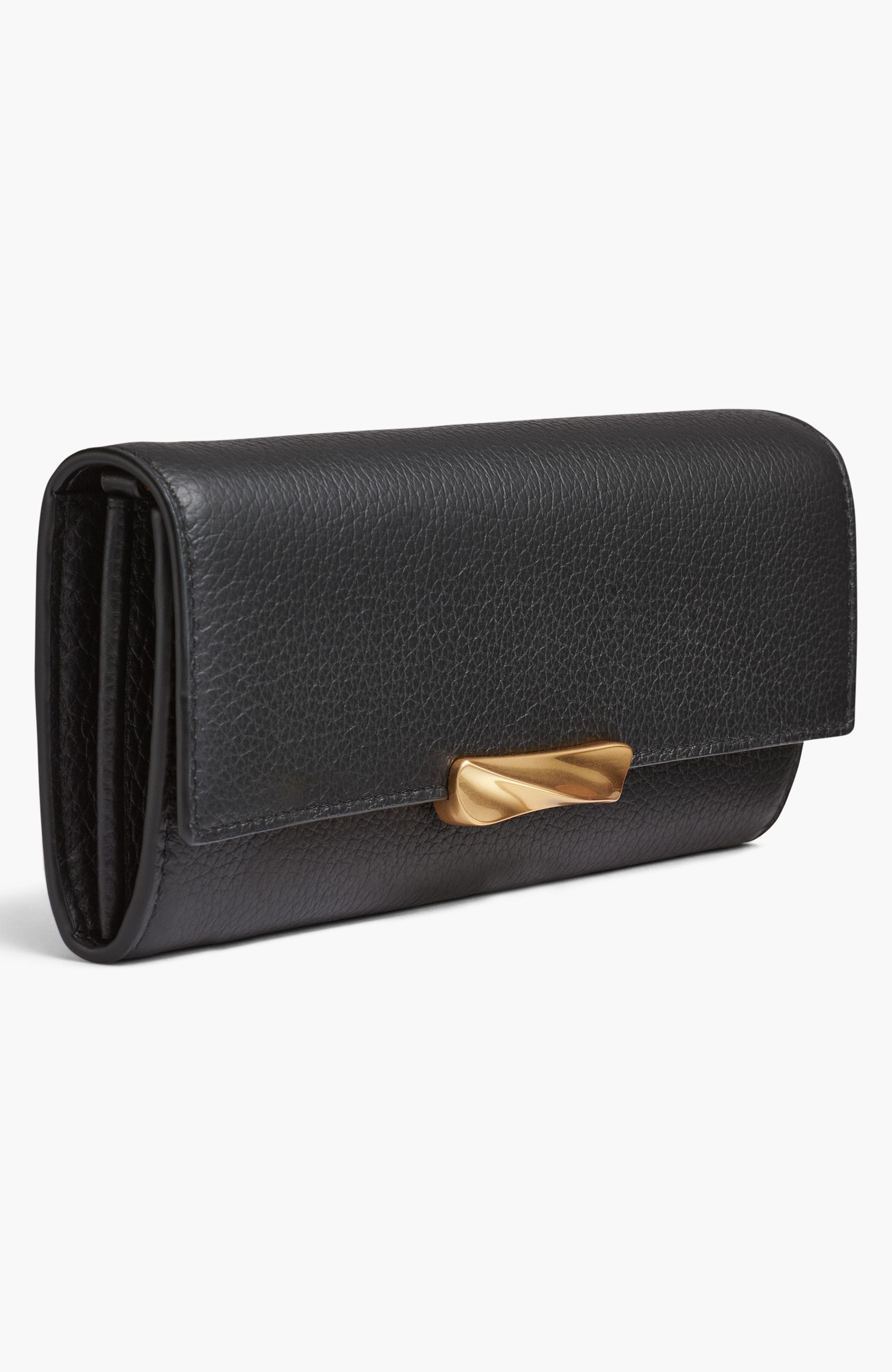 Donna Karan New York Amagansett Wallet, Alternate, color, Black/Gold