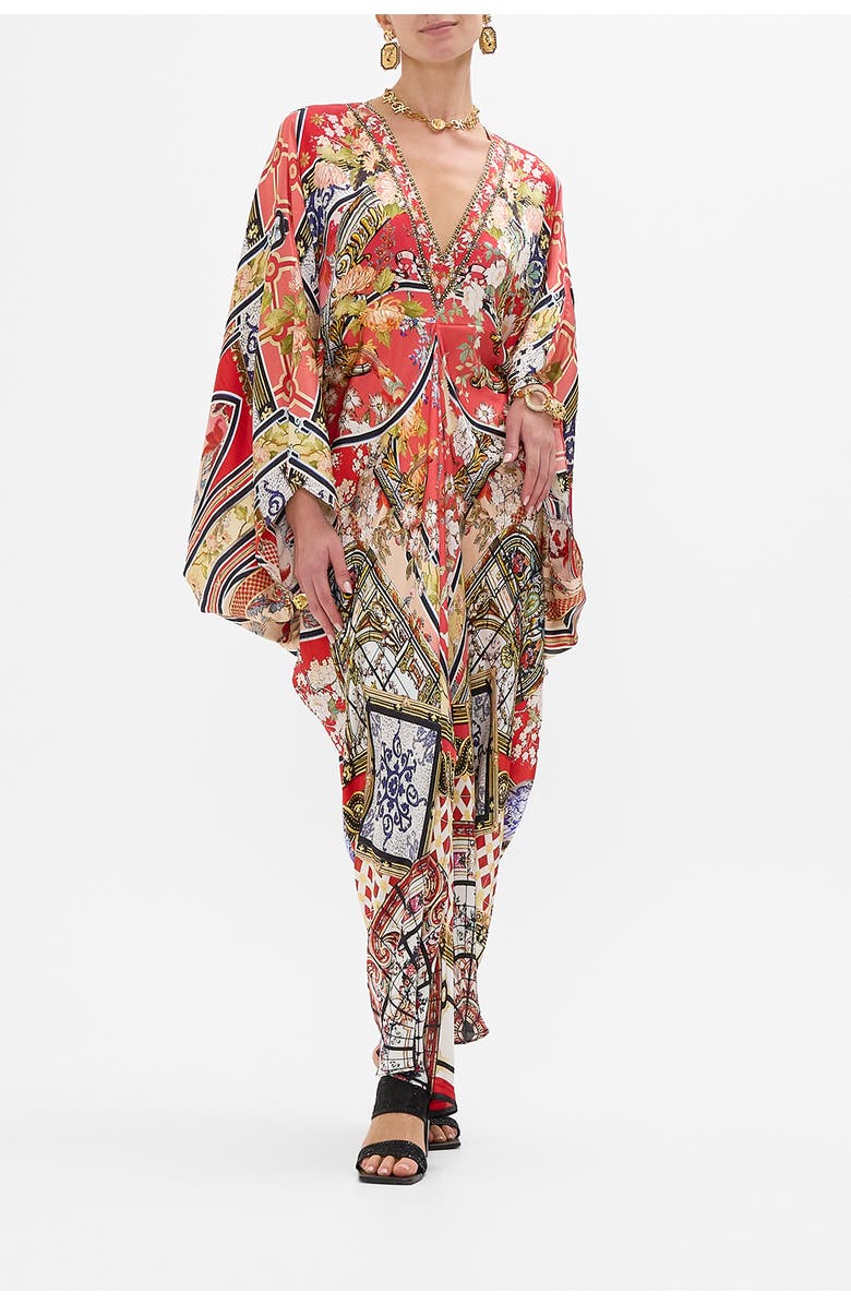 Camilla T Shape Long Kaftan Lisboa Luxe, Main, color, 