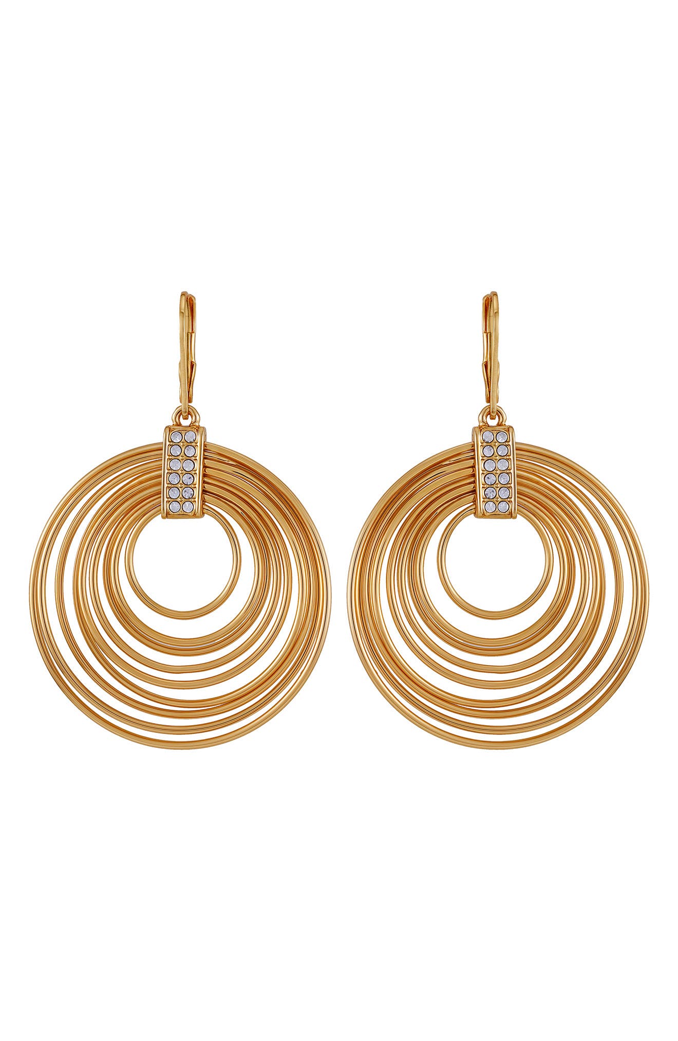 Vince Camuto Layered Circle Drop Earrings