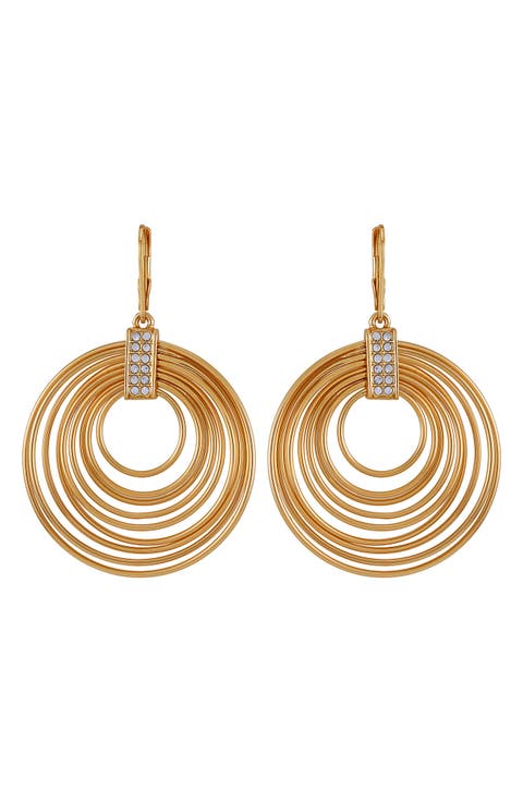 Layered Circle Drop Earrings
