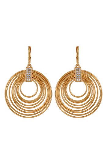 Vince Camuto Layered Circle Drop Earrings In Gold