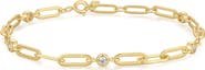 ANIA HAIE Bezel Cubic Zirconia Station Chain Bracelet