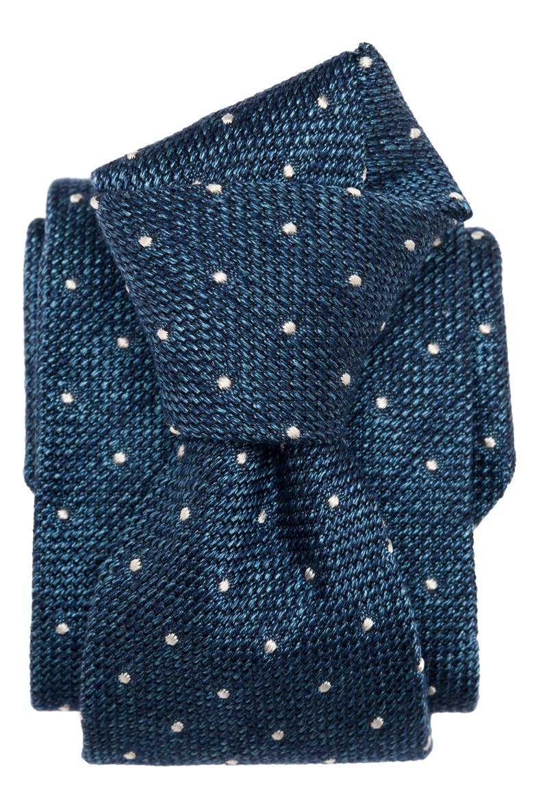 Mattei - Extra Long Silk Grenadine Tie for Men, Alternate, color, Blue