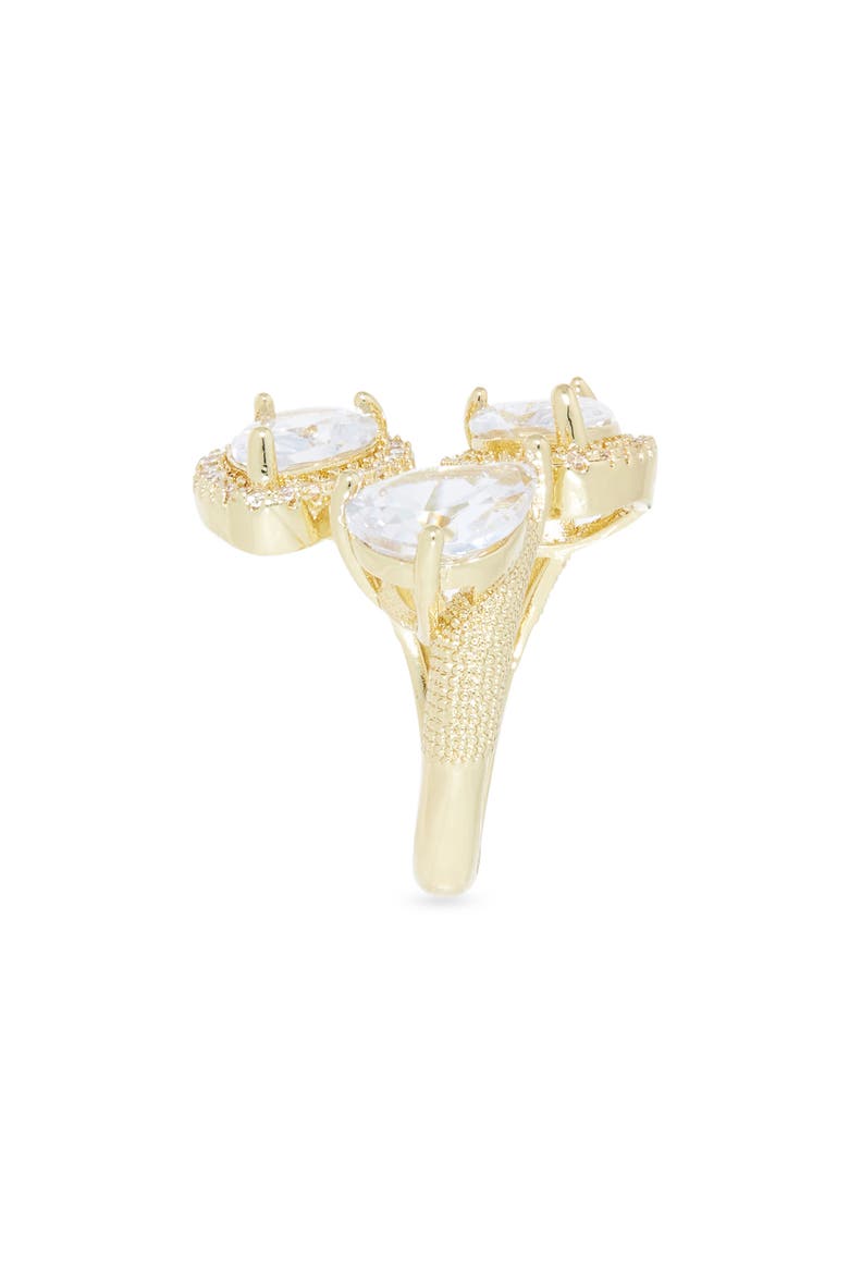 Lauren Cubic Zirconia Cluster Ring, Alternate, color, GOLD