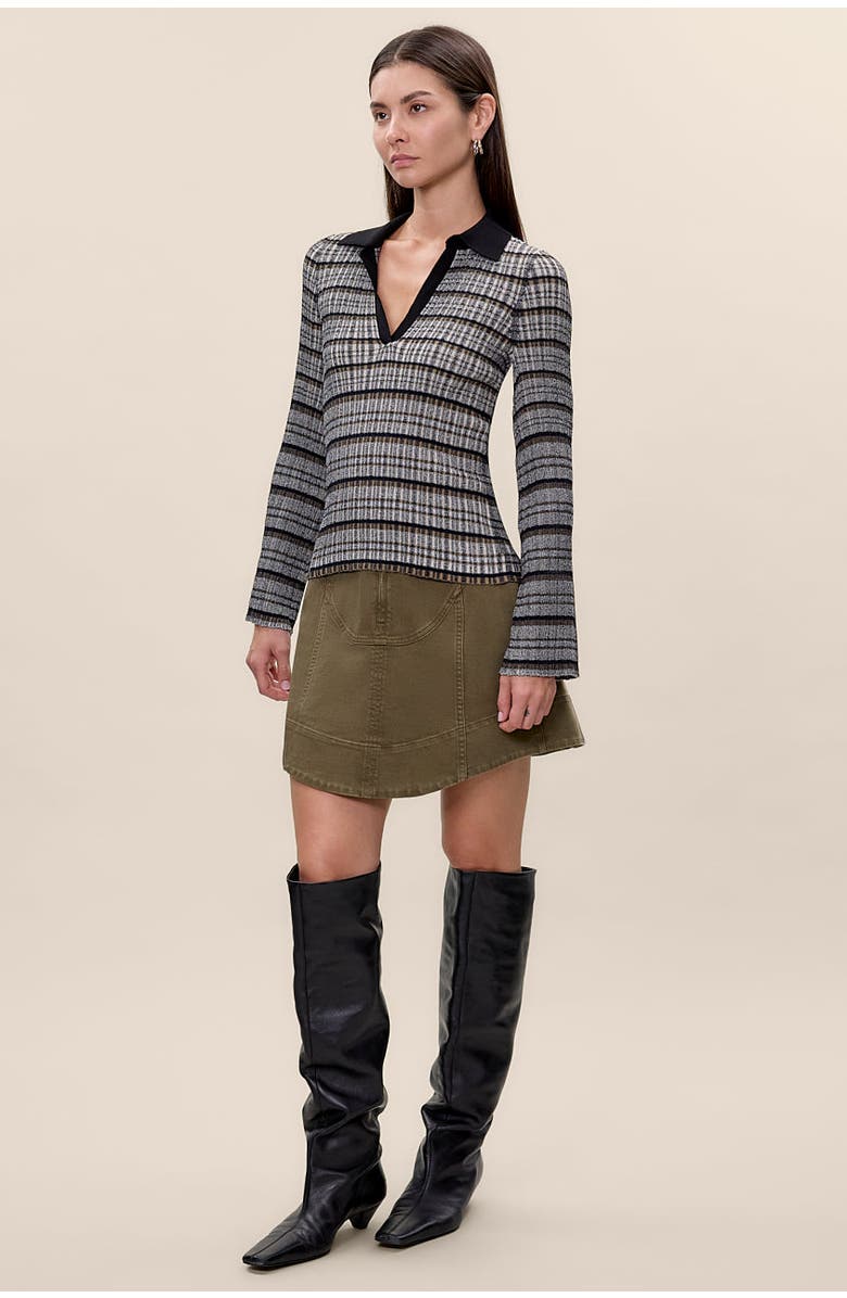 Rebecca Taylor Laine Knit Sweater, Alternate, color, Black Multi