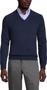 Lands' End School Uniform Young  Cotton Modal V-neck Sweater