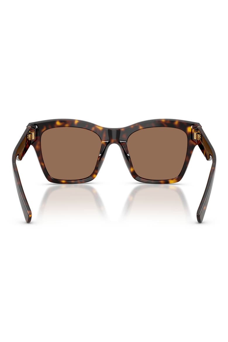 53mm Square Sunglasses, Alternate, color, HAVANA / DARK BROWN