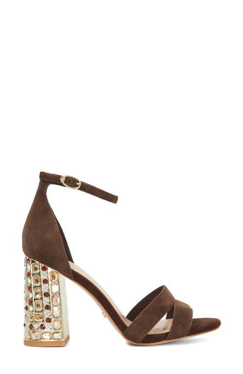 Dune London Majestical Ankle Strap Sandal In Brown
