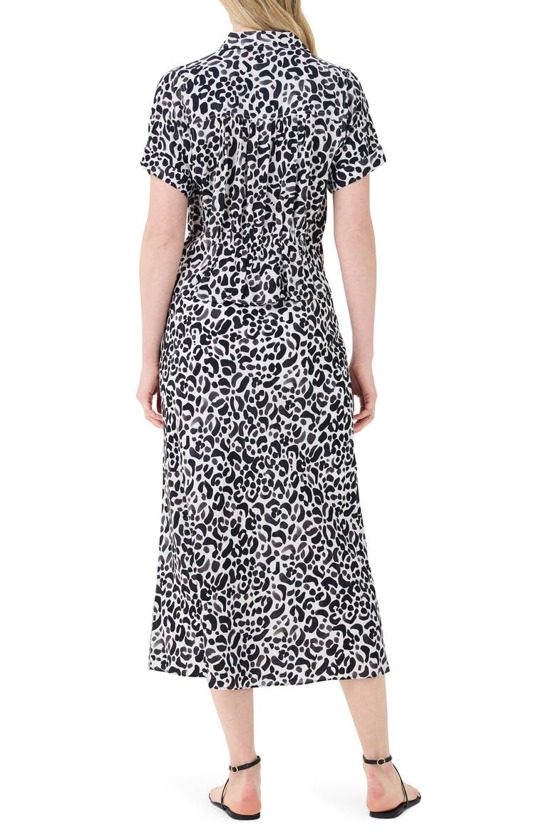 Animal Print Peplum Top, Alternate, color, BLACK MULTI