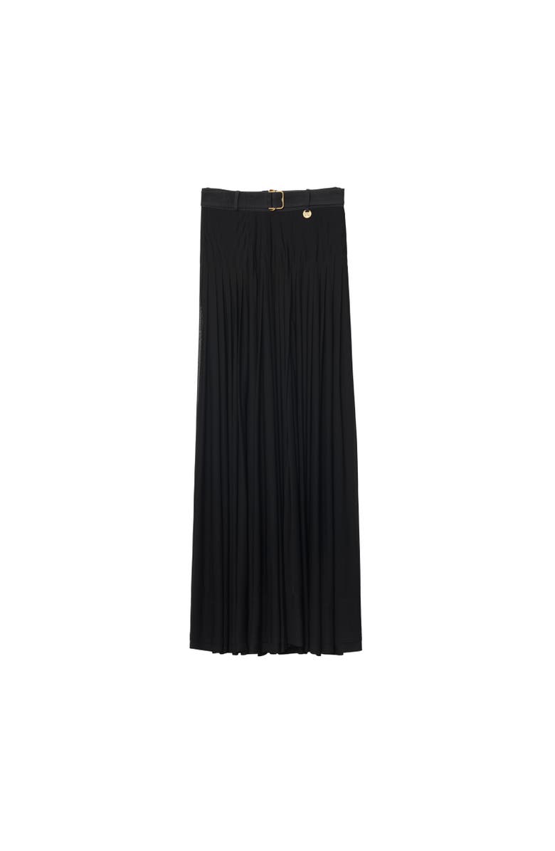 Burberry Pleated Crepe Jersey Maxi Skirt, Alternate, color, 