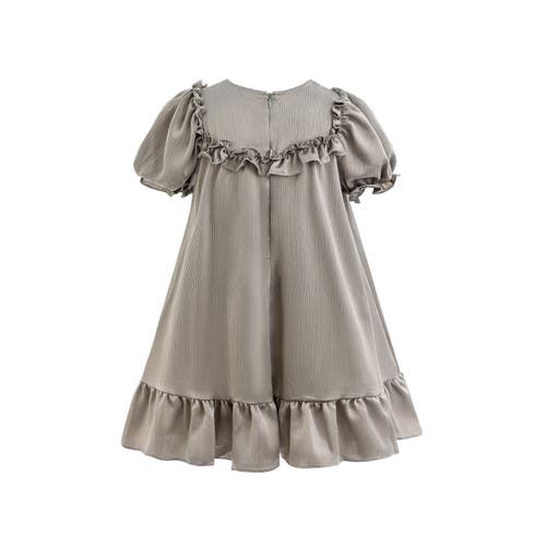 Sweet Cactus Ruffle Berlin Dress In Gold