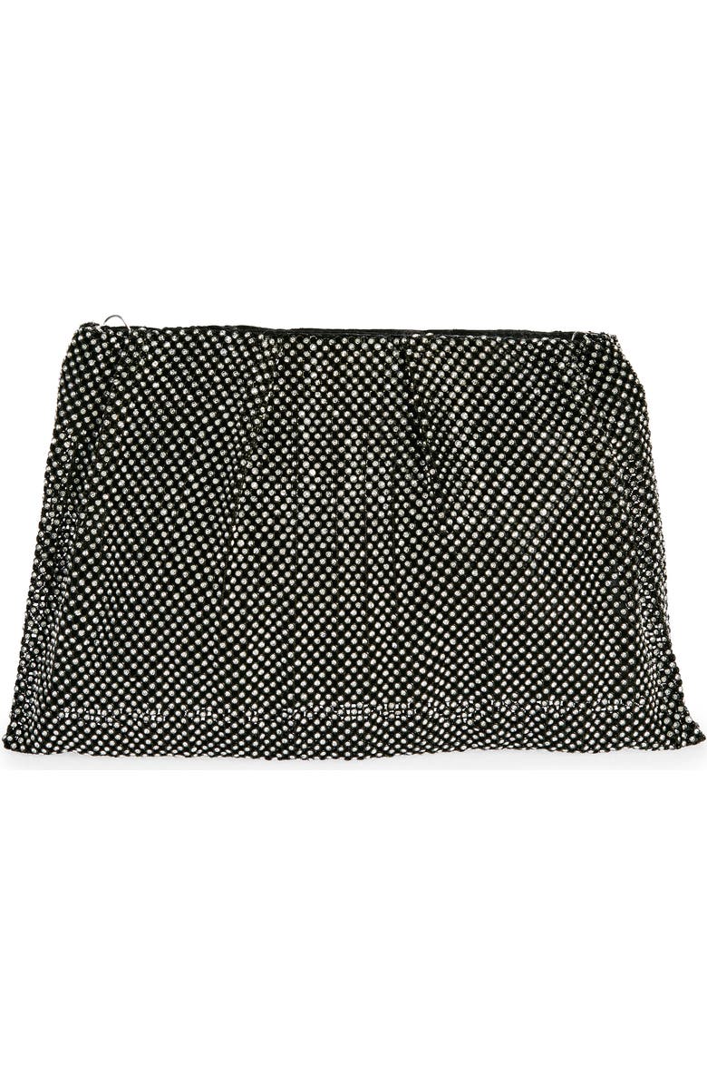 Jessica McClintock Francis Crystal Drape Clutch, Main, color,