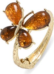 EYE CANDY LOS ANGELES Butterfly Hinged Bangle Bracelet
