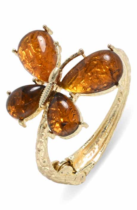 EYE CANDY LOS ANGELES Butterfly Hinged Bangle Bracelet
