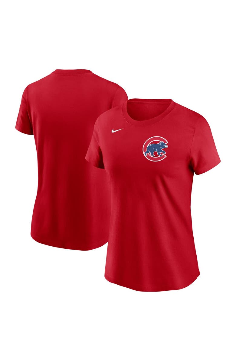 Nike Women's Nike Red Chicago Cubs Wordmark T-Shirt, Main, color, Red