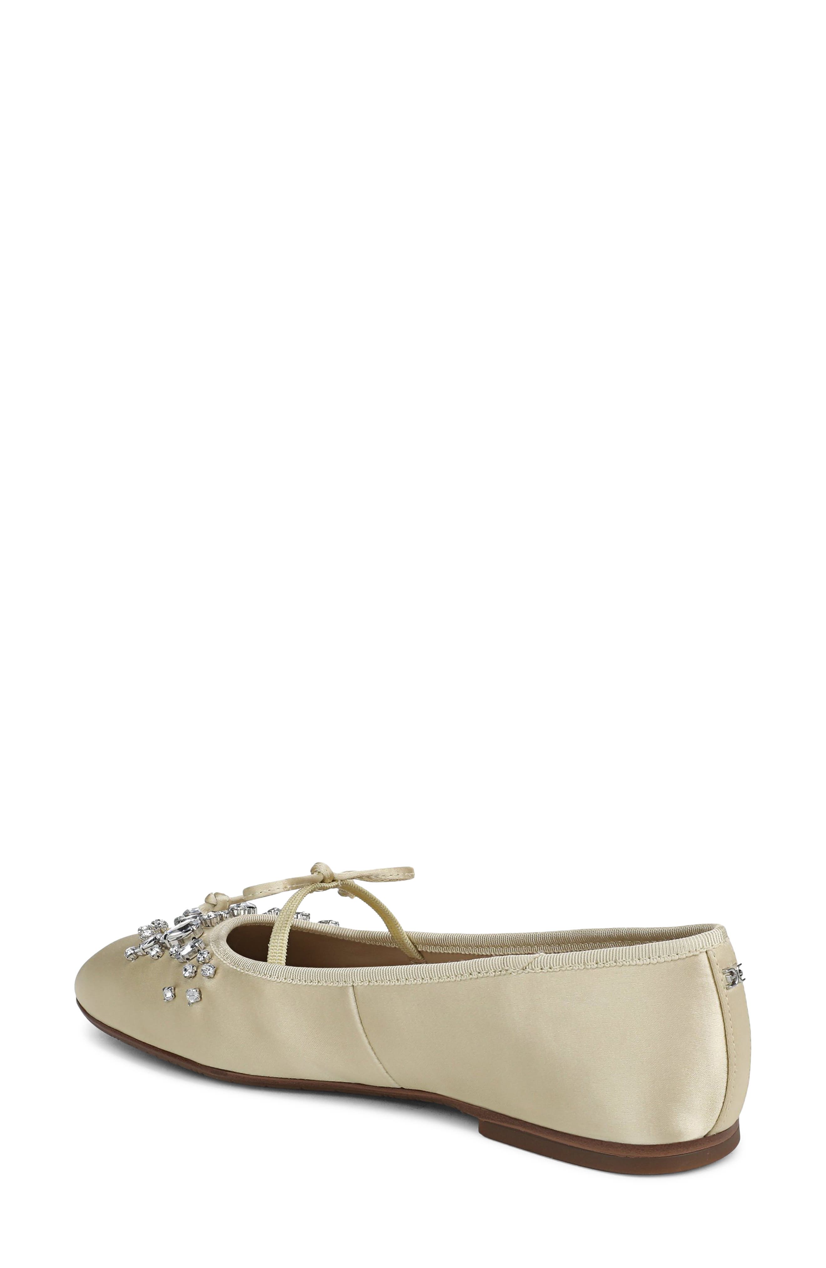 Amy Crystal Embellished Ballet Flat, Alternate, color, PALE LEMON