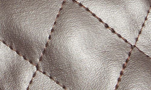 Vince Camuto Quilted Faux Leather Baseball Cap In Brown
