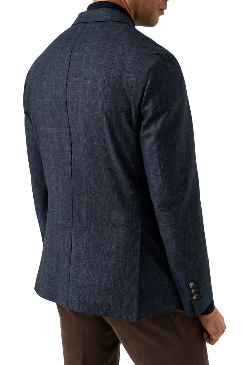 Check Wool Soft Sport Coat, Alternate, color, NAVY