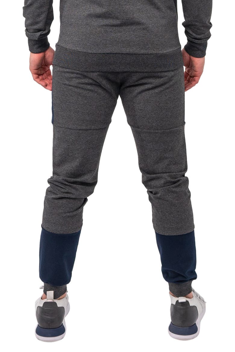 Colorblock Stretch Cotton Joggers, Alternate, color, GREY