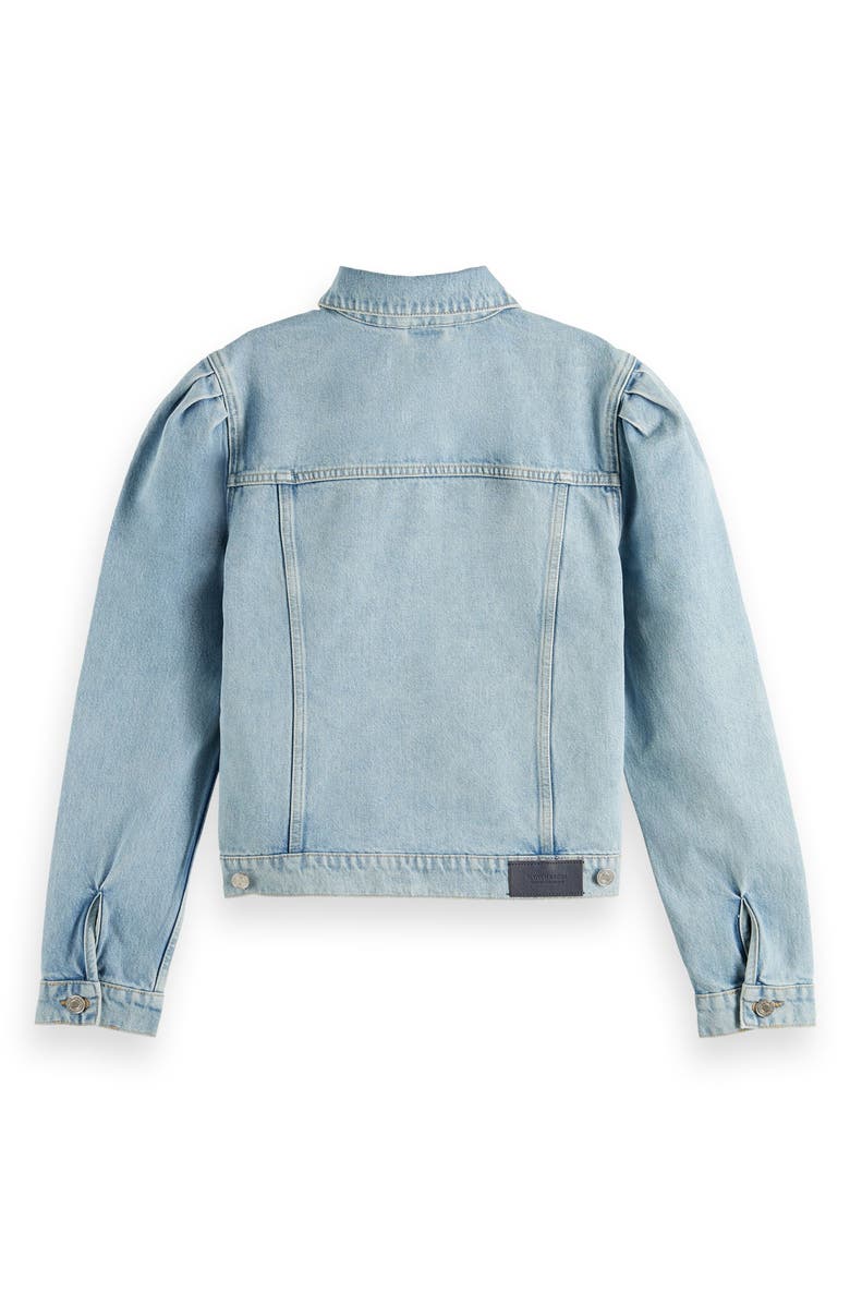 Scotch & Soda Amsterdam Blauw Organic Cotton Denim Trucker Jacket, Alternate, color,