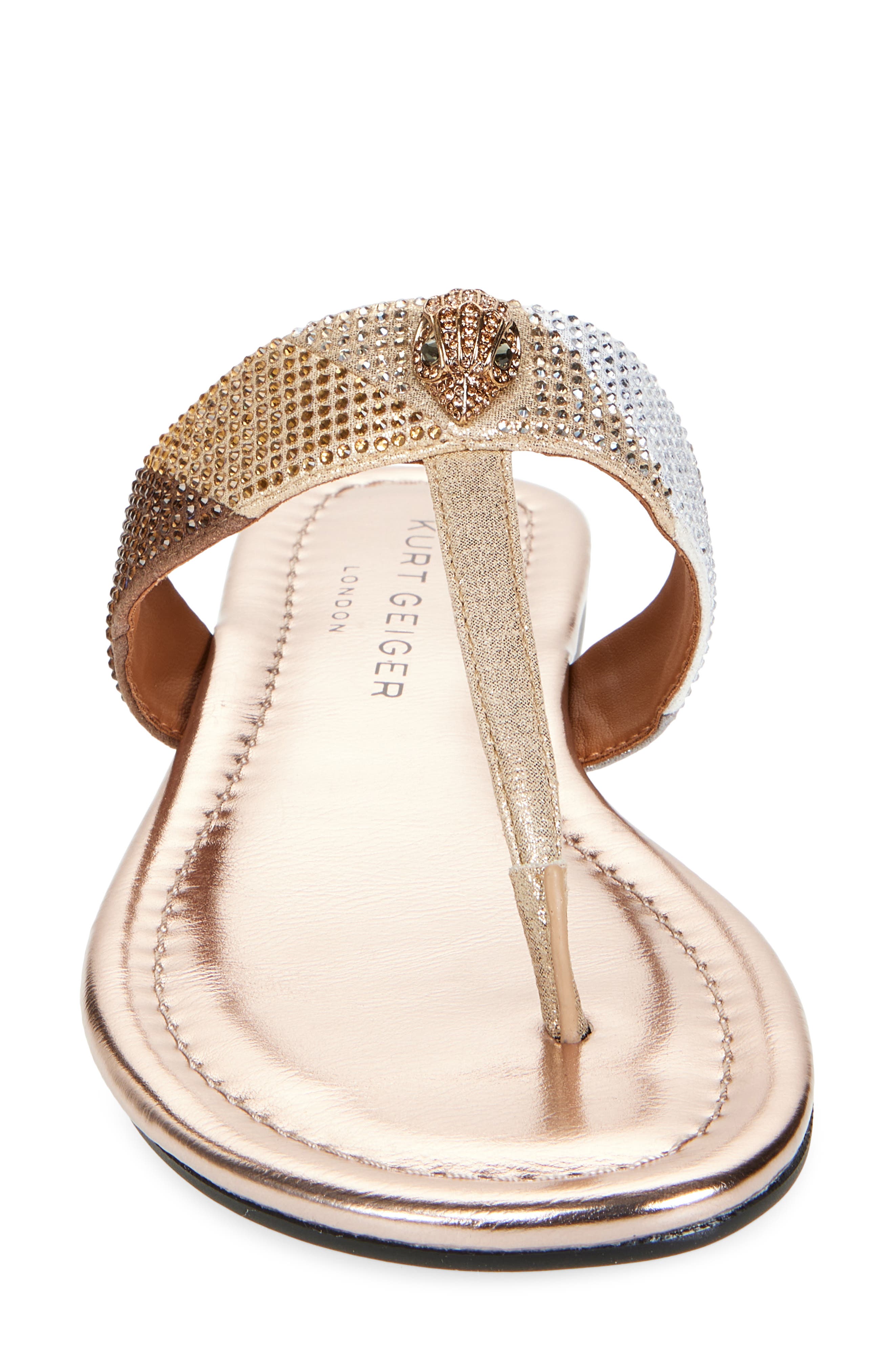 Kurt Geiger London Kensington T-Strap Sandal, Alternate, color, Gold Comb