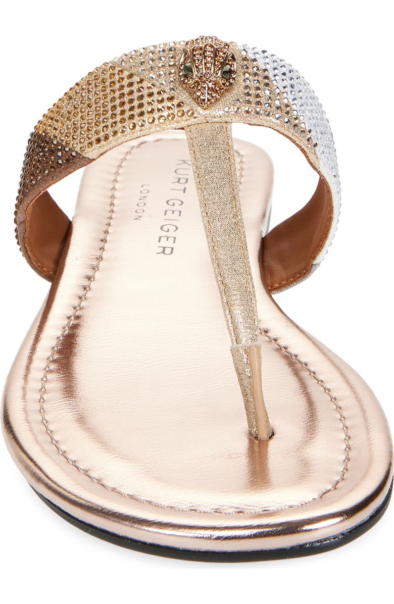 Kurt Geiger London Kensington T-Strap Sandal, Alternate, color, Gold Comb