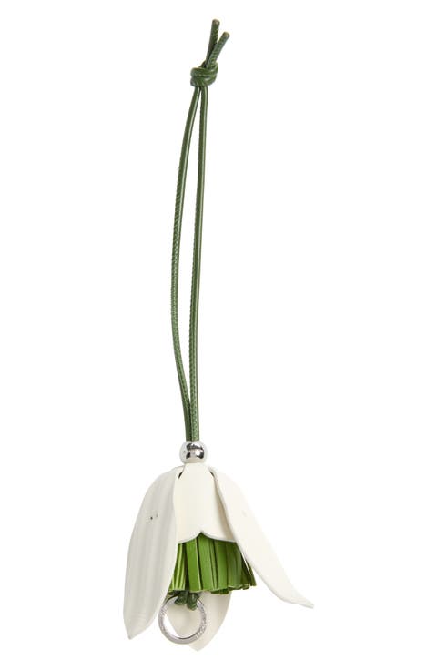 Snowdrop Leather Bag Charm