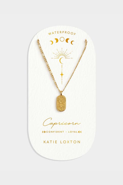 'Capricorn' Waterproof Gold Zodiac Necklace