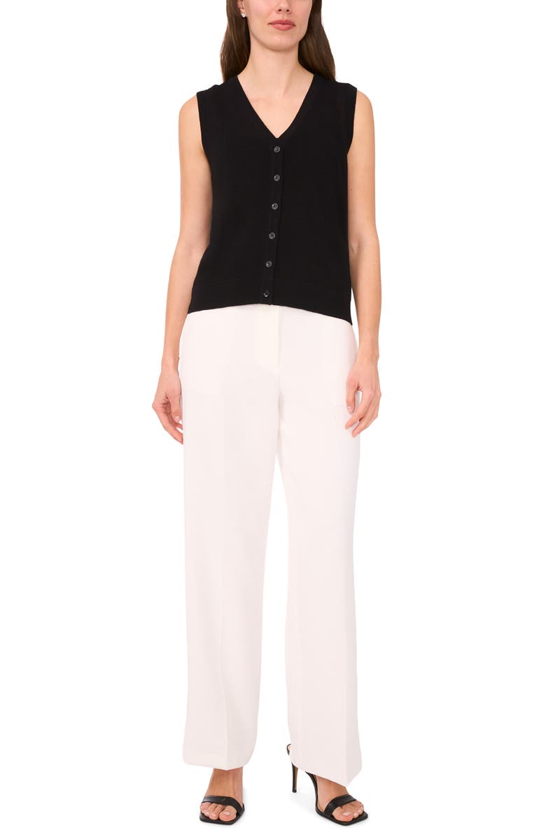 Halogen<sup>®</sup> Sleeveless Button-Up Sweater, Alternate, color, Rich Black