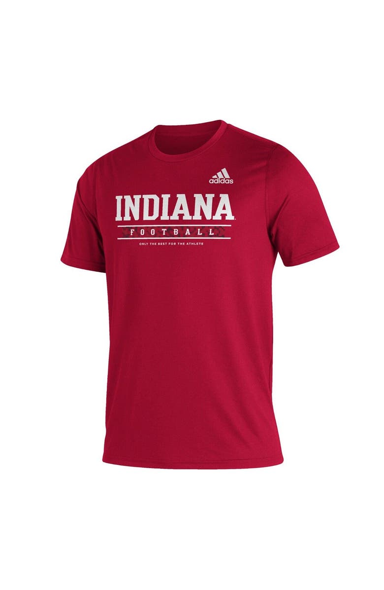 adidas Men's adidas Crimson Indiana Hoosiers Sideline Football Locker Practice Creator AEROREADY T-Shirt, Alternate, color, 