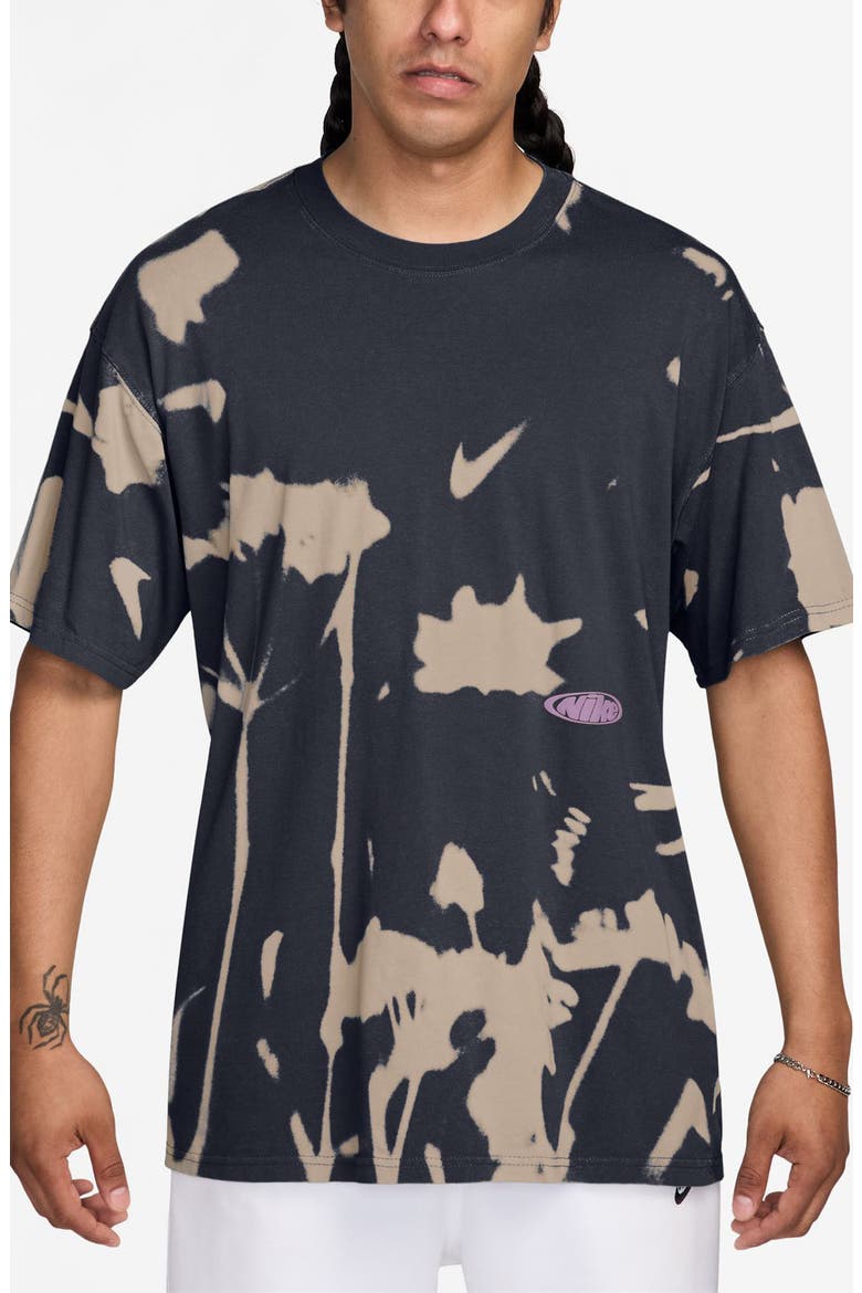 Sportswear Splash Dye Cotton T-Shirt, Main, color, DARK OBSIDIAN