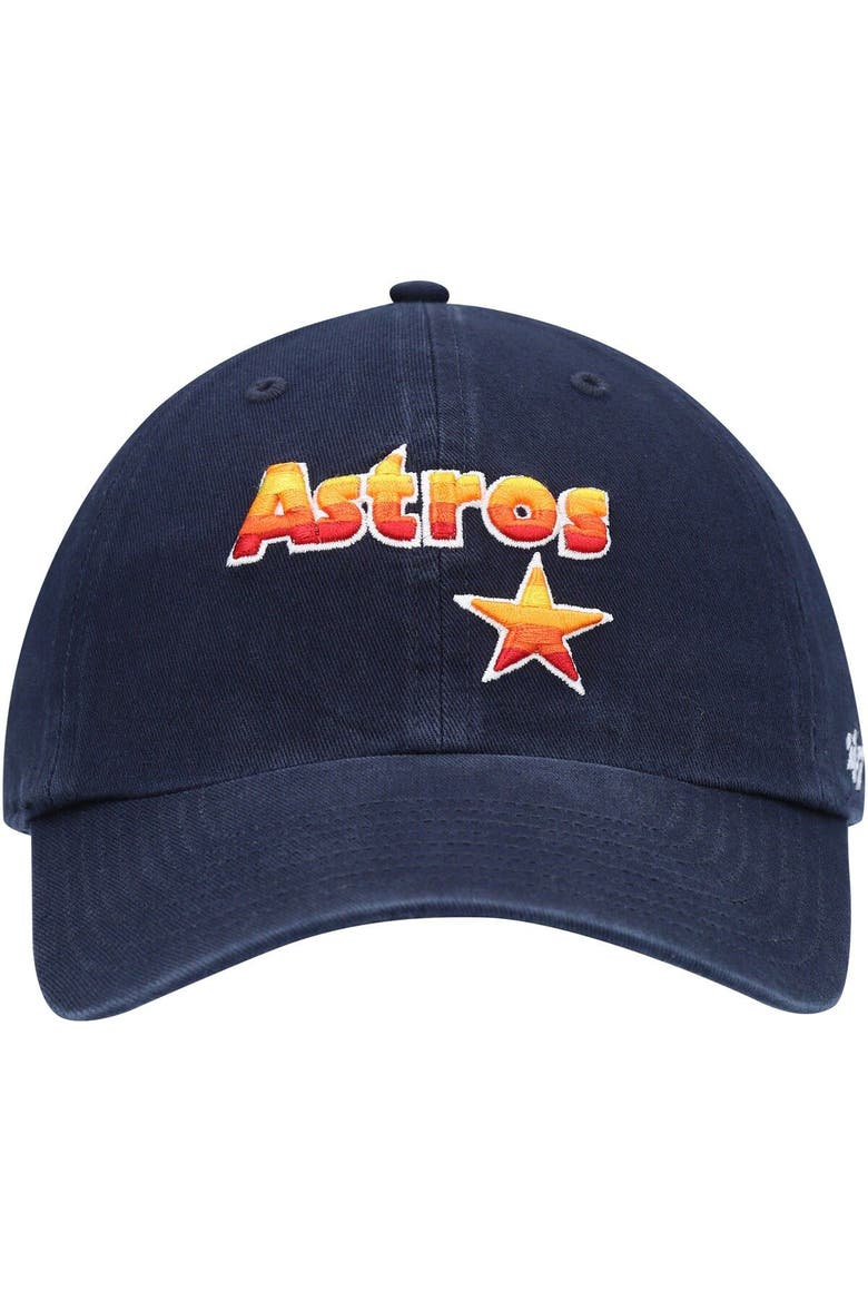 Men's '47 Navy Houston Astros Logo Cooperstown Collection Clean Up Adjustable Hat, Alternate, color, Navy
